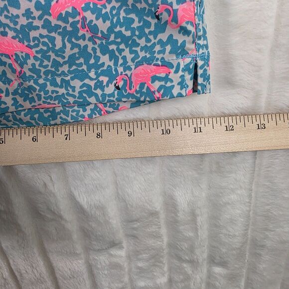 Chubbies Men's 7" Swim Trunks Blue Pink Flamingo Beach Summer Size XL - Picture 12 of 13